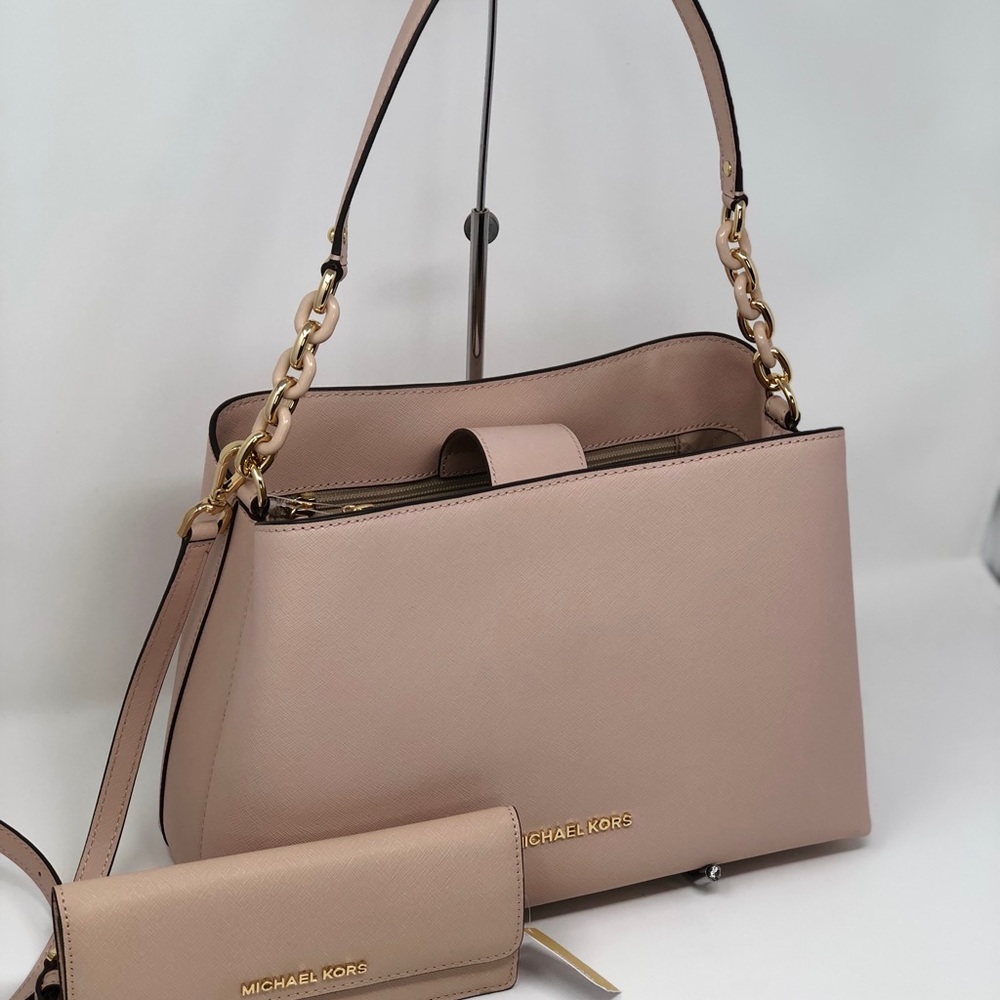 NWT Michael Kors large ew Sofia satchel&wallet - Picture 2 of 8